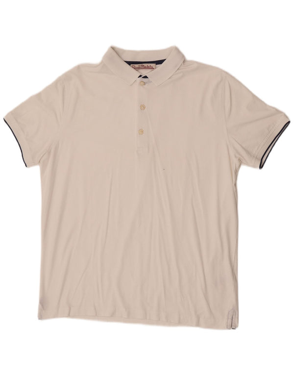 Renato Balestra Mens Polo Shirt IT 54 XL White Cotton
