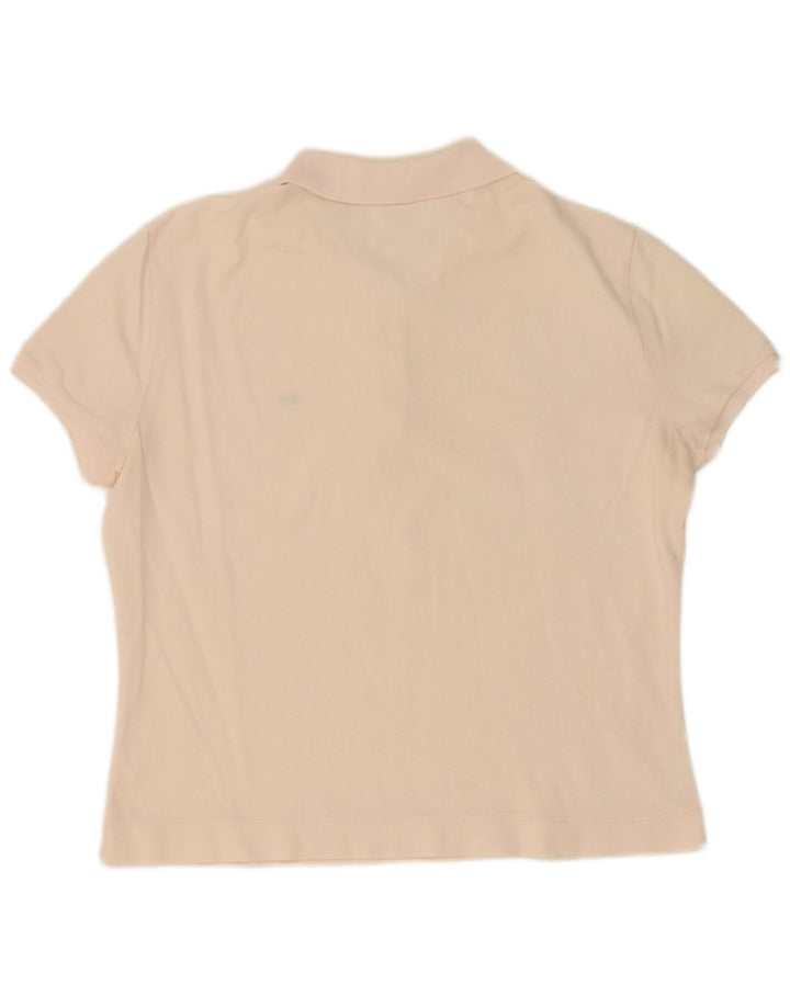 Lacoste Damen Poloshirt Größe 48 XL Rosa Baumwolle