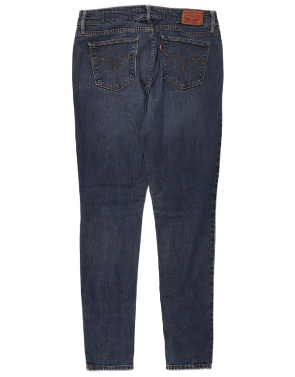 Levi's Damen 711 Skinny Jeans W28 L30 Marineblaues Lyocell