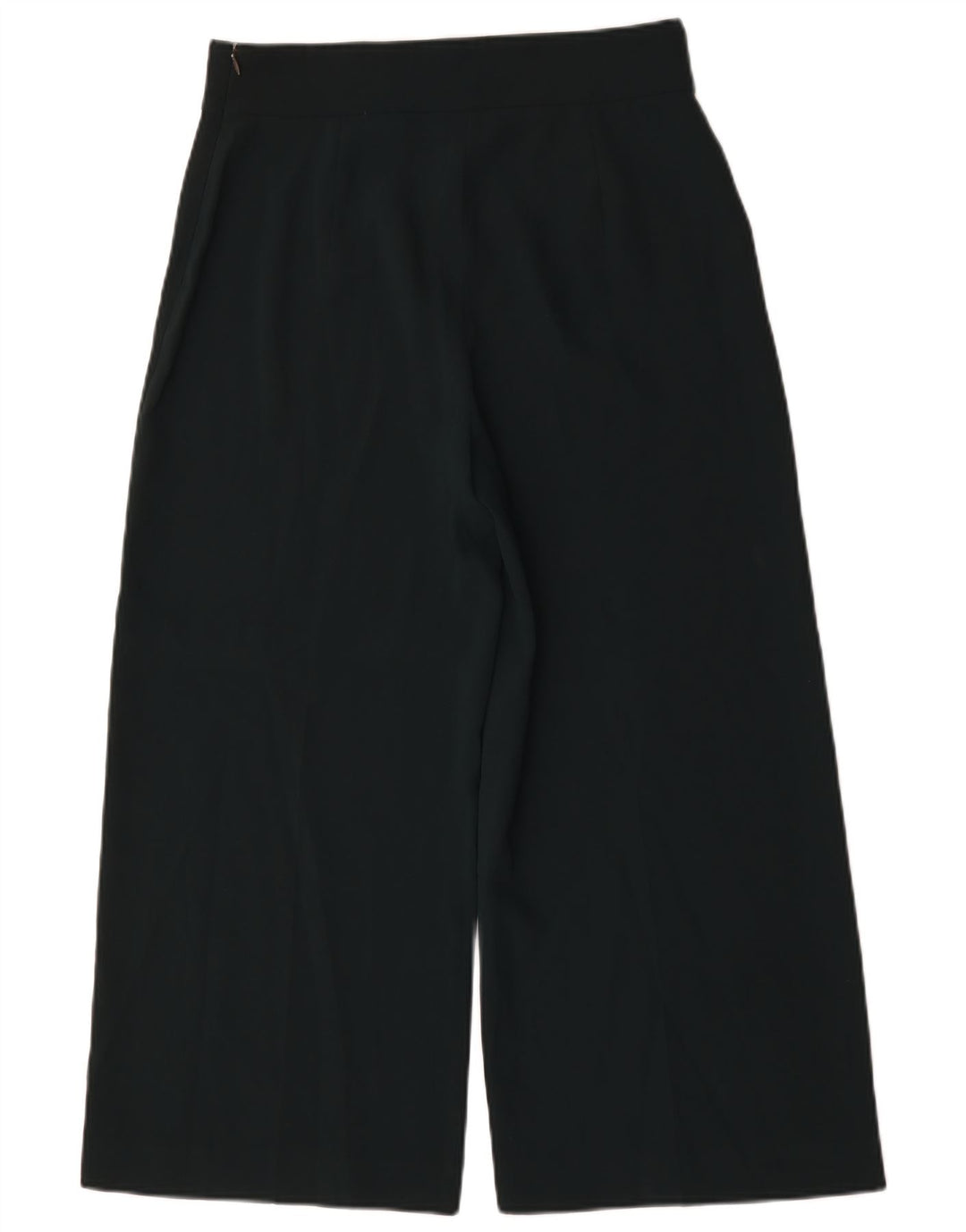Zara Damen-Hose mit weitem Bein, kurz geschnitten, Größe L, W30, L26, Grün, Polyester