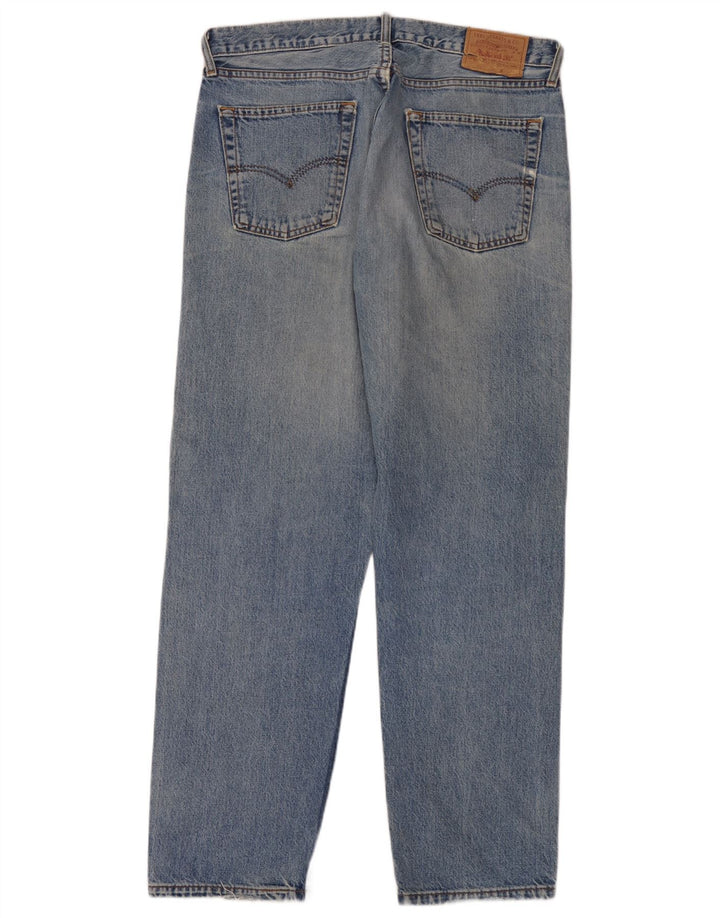 Levi's Herren Distressed Straight Jeans W36 L32 Blaue Baumwolle