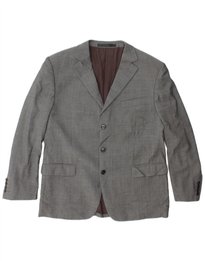 Marks & Spencer Herren-Blazer mit 3 Knöpfen, UK 42, große graue Wolle
