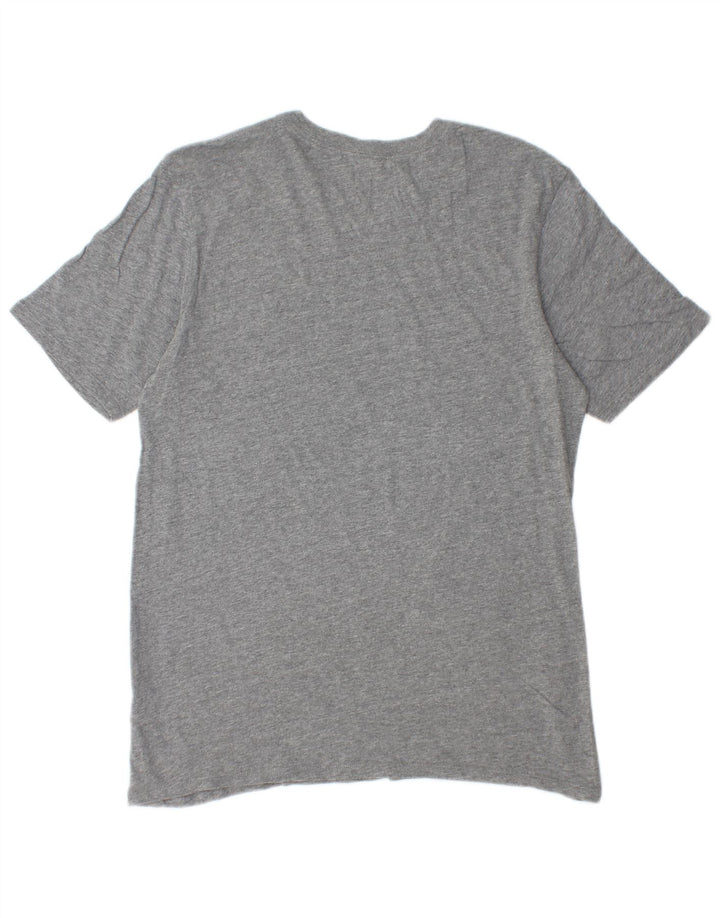 Nike Herren Athletic Cut Graphic T-Shirt-Oberteil aus mittelgrau gefleckter Baumwolle