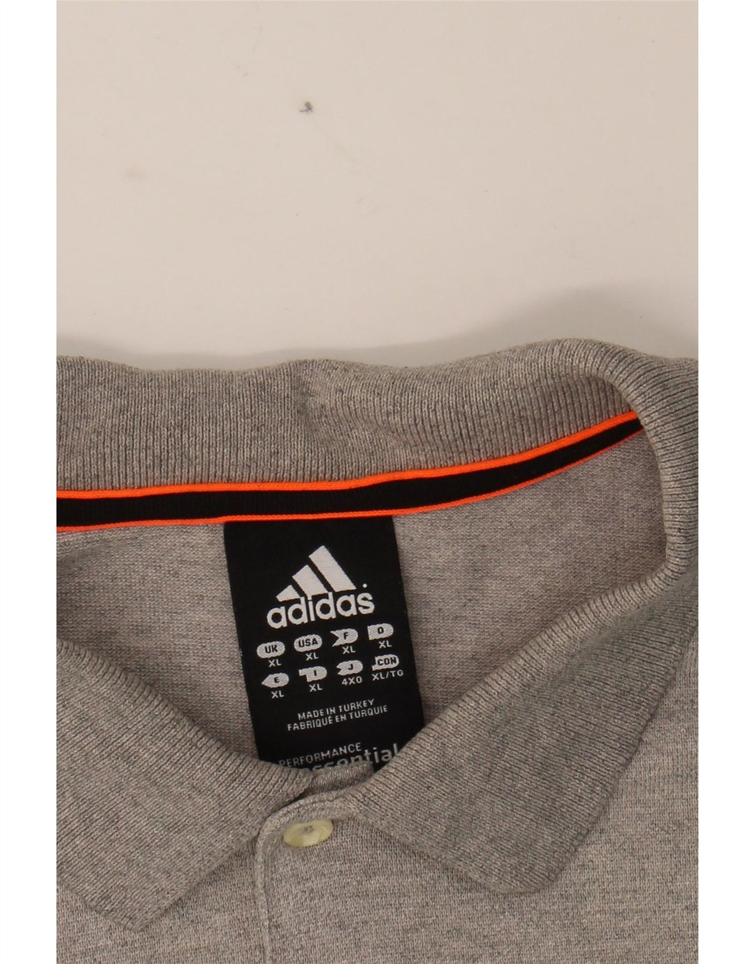 ADIDAS Mens Polo Shirt XL Grey Cotton Vintage Adidas and Second-Hand Adidas from Messina Hembry 