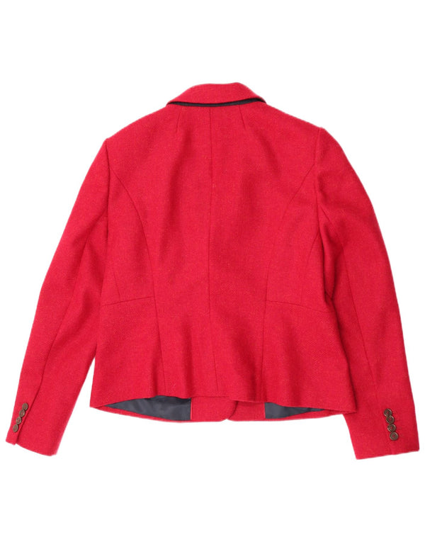 Hobbs Damen 2-Knopf-Blazerjacke UK 16 Große rote Wolle