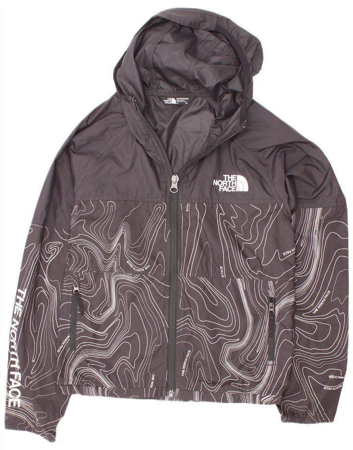 The North Face Jungen-Regenjacke mit grafischer Kapuze, 7–8 Jahre, Größe S, Schwarz