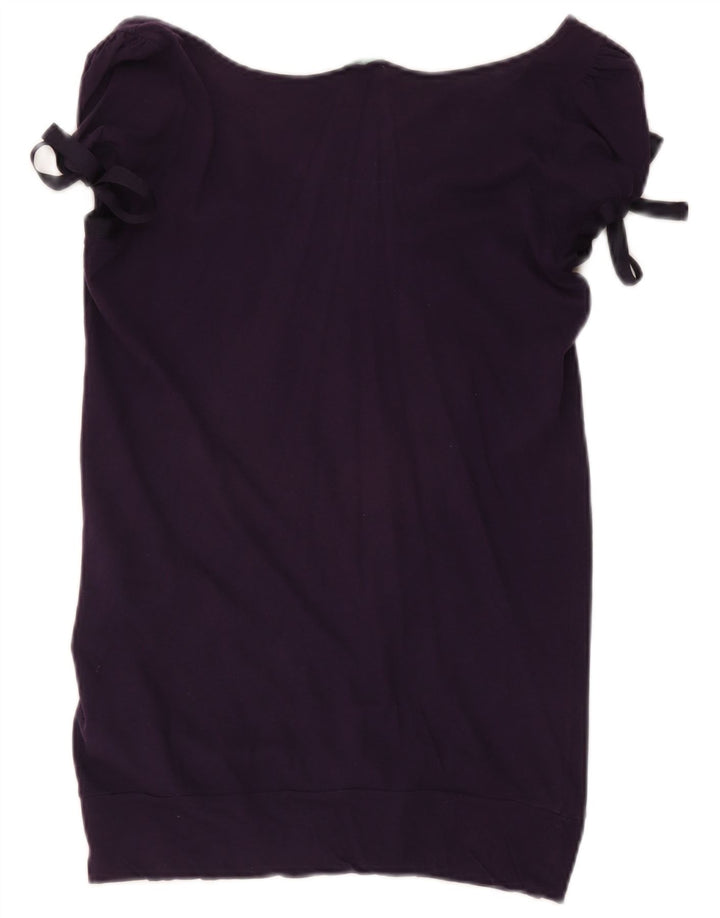 Benetton Damen-Blusenoberteil, UK-Größe 44, Größe L, Lila, Baumwolle