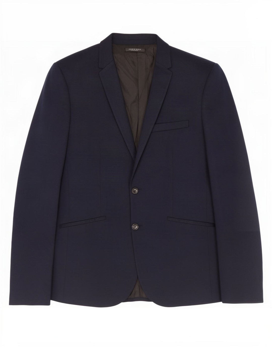 Zara Herren-Blazer mit 2 Knöpfen, UK 42, XL, Marineblau, Baumwolle