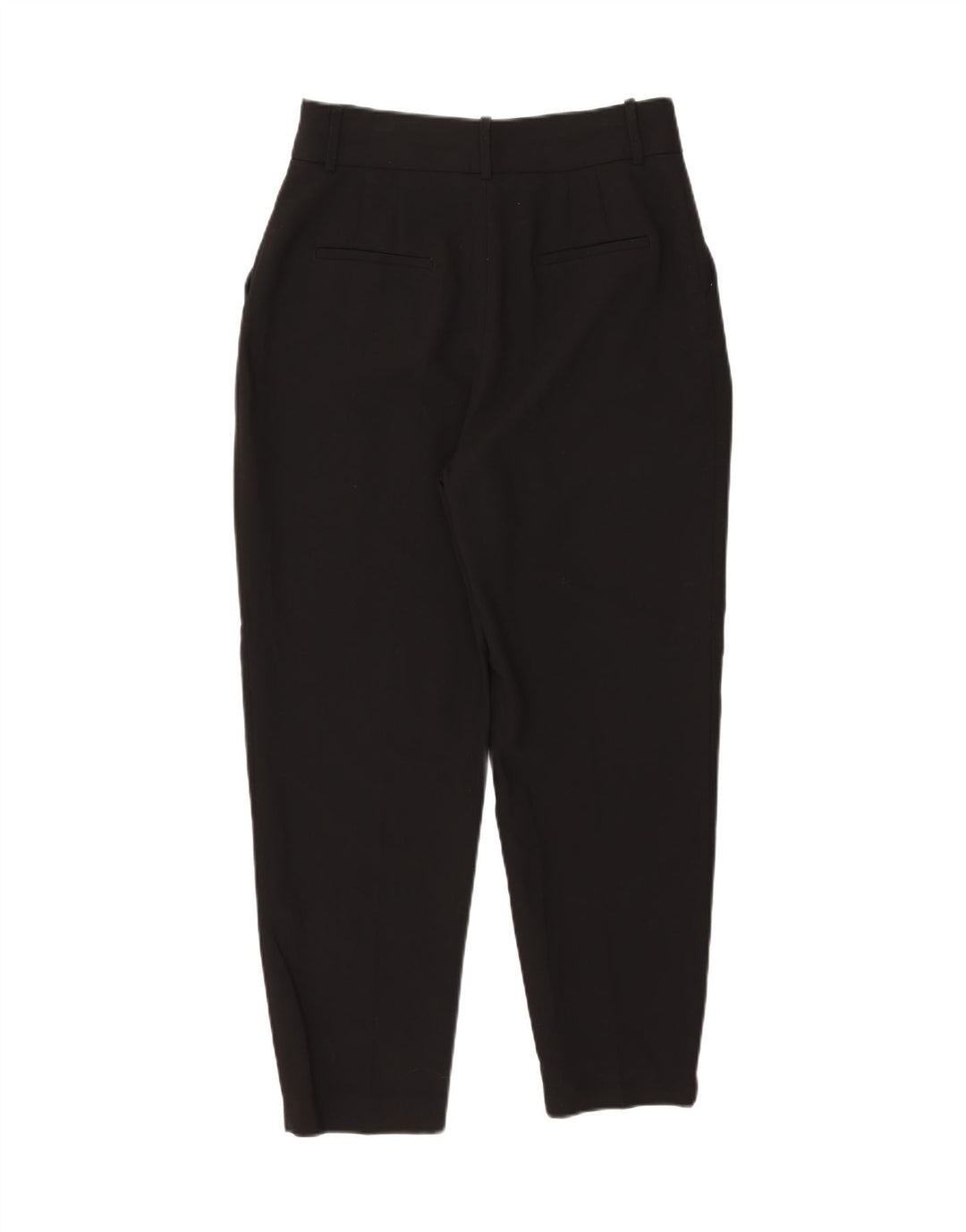 Zara Damen Tapered Chino-Hose, Größe L, W30, L27, Schwarz, Polyester