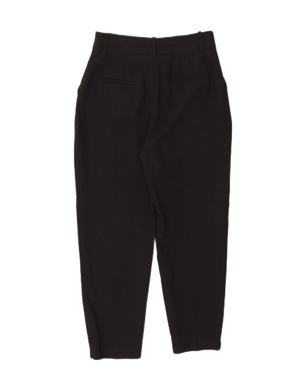 Zara Damen Tapered Chino-Hose, Größe L, W30, L27, Schwarz, Polyester