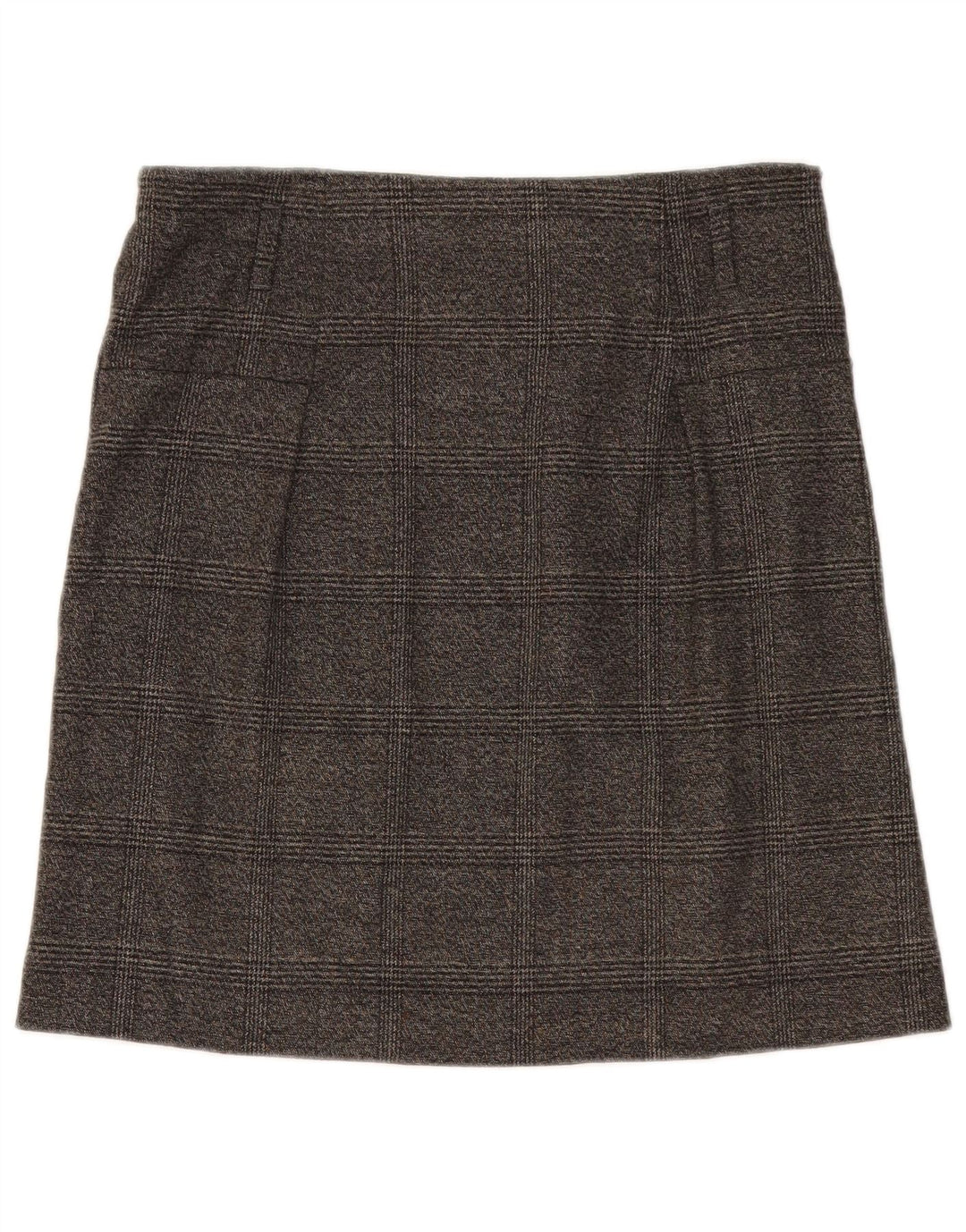 Gerader Damenrock von Zara, mittelgroß, W28, grau kariertes Polyester
