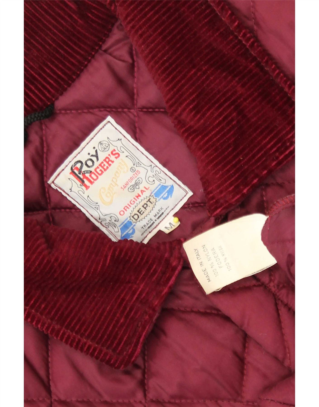 Roy Rogers Herren Steppjacke UK 38 Medium Burgund Nylon