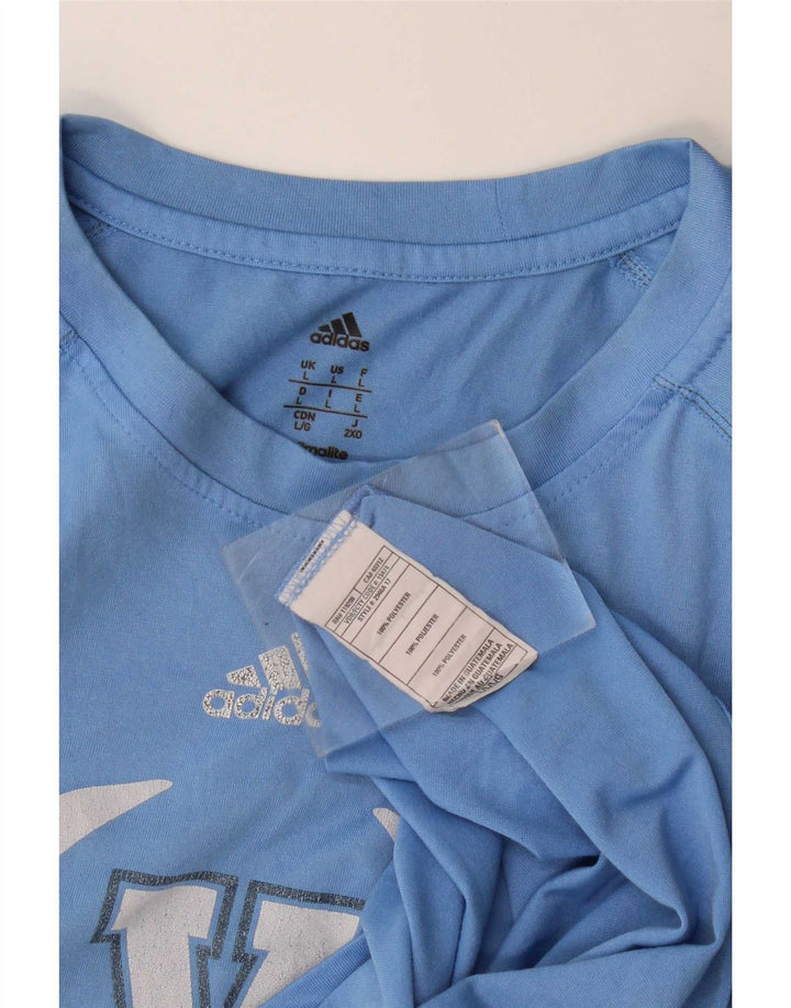Adidas Herren Villanova Graphic Top Langarm Großes Blaues Polyester