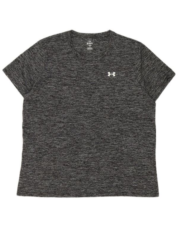Under Armour Herren T-Shirt Top XL Grau meliertes Polyester