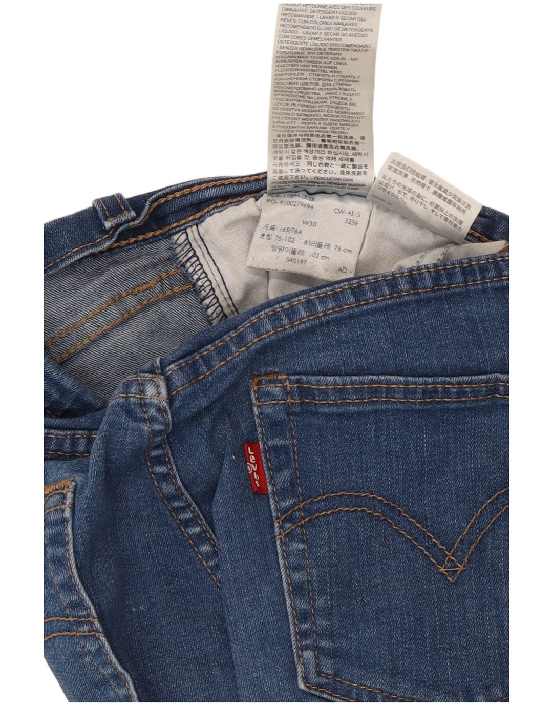Levi's Damen Jeansshorts W30 mittelblaue Baumwolle
