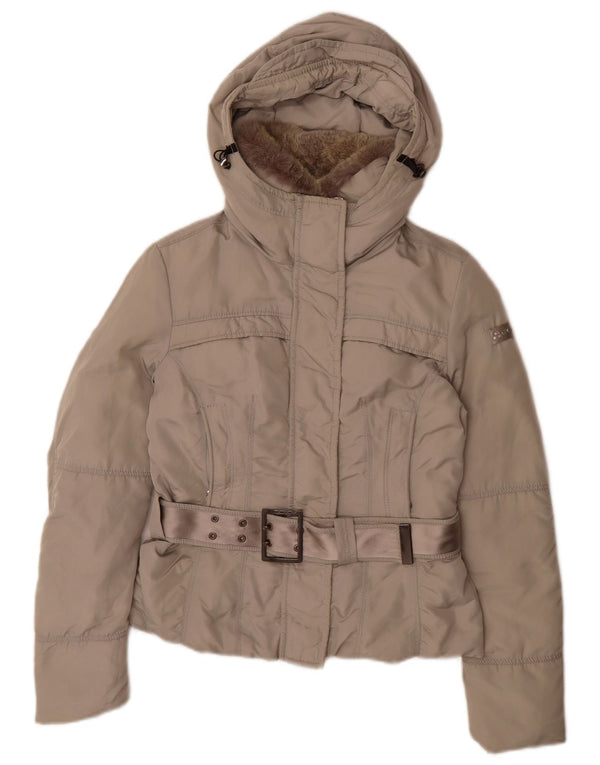 PEUTEREY Wattierte Damenjacke mit Kapuze IT 40 Small Grau Polyamid