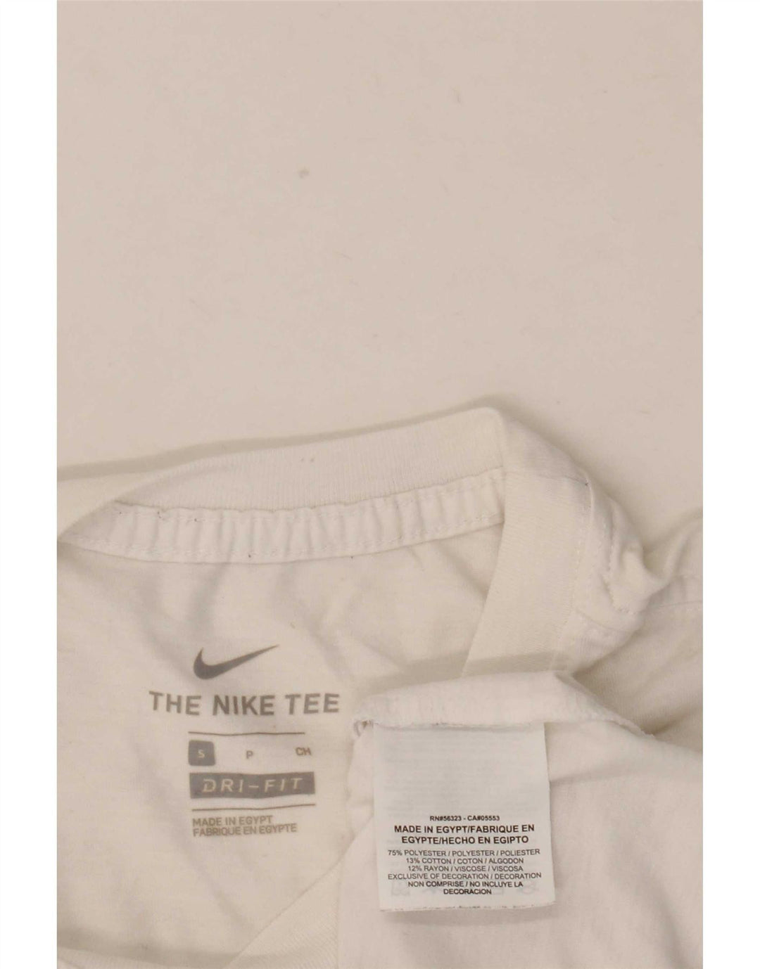 Nike Herren Dri Fit Graphic T-Shirt Top Small Weiß Polyester