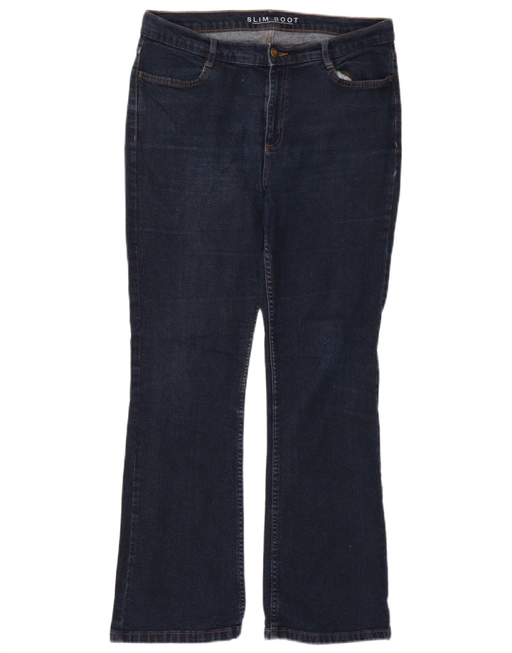 Marks & Spencer Damen Slim Bootcut Jeans UK 14 Large W32 L29 Marineblau