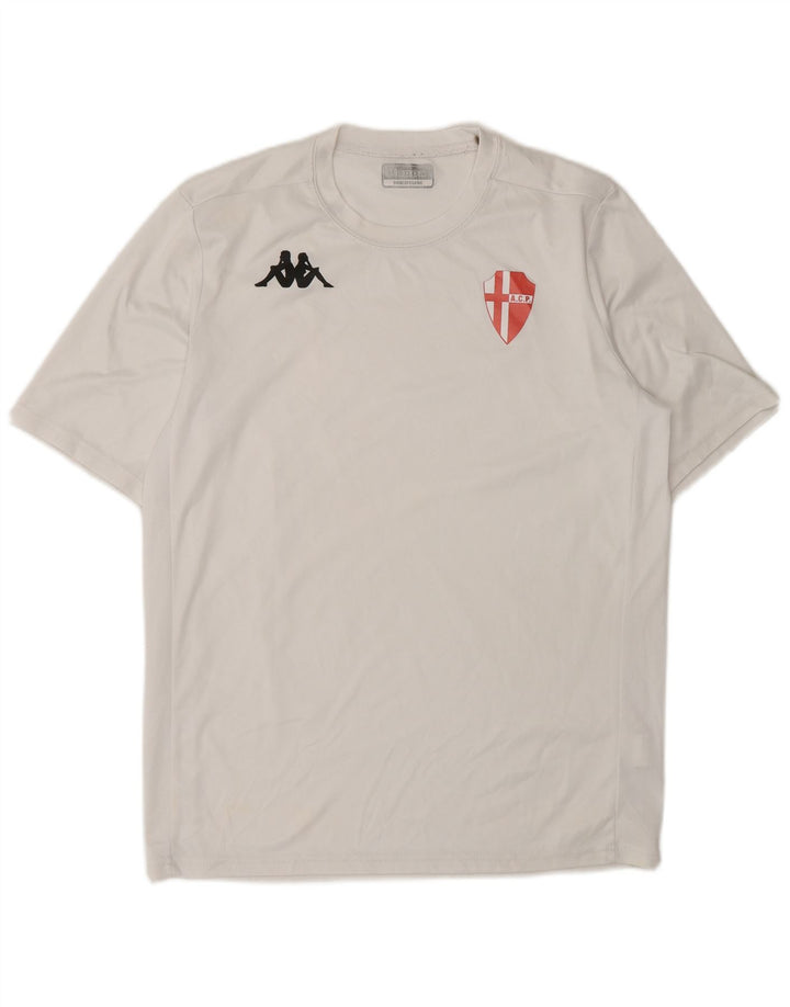 KAPPA Mens T-Shirt Top Medium White Polyester