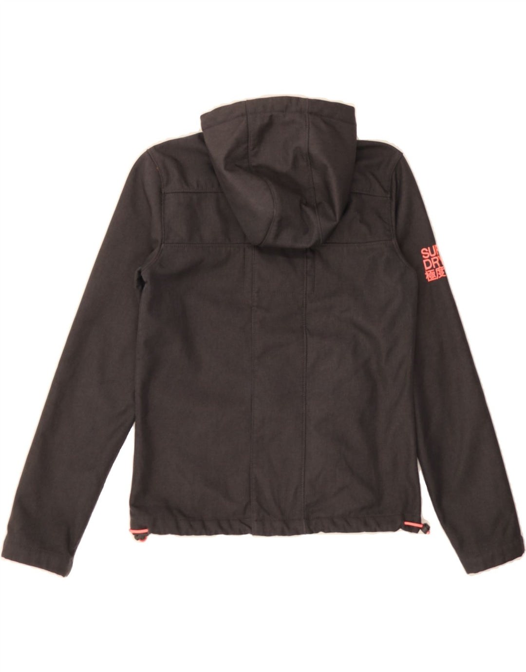 SUPERDRY Womens Graphic Windbreaker Jacket UK 10 Small Grey Vintage Superdry and Second-Hand Superdry from Messina Hembry 