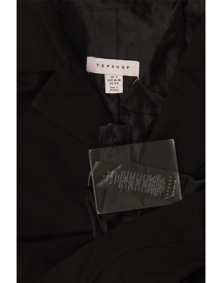 Topshop Damen-Blazer in Übergröße mit 3 Knöpfen, Gr. 10, Größe S, Schwarz, Polyester