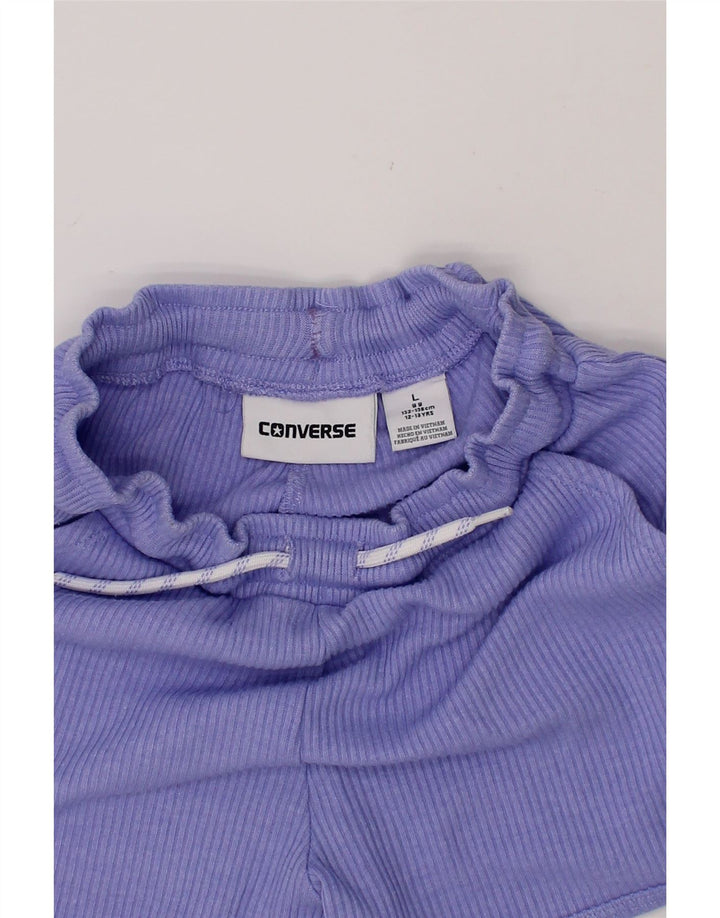 CONVERSE Girls Sport Shorts 12-13 Years Large Purple Polyester Vintage Converse and Second-Hand Converse from Messina Hembry 