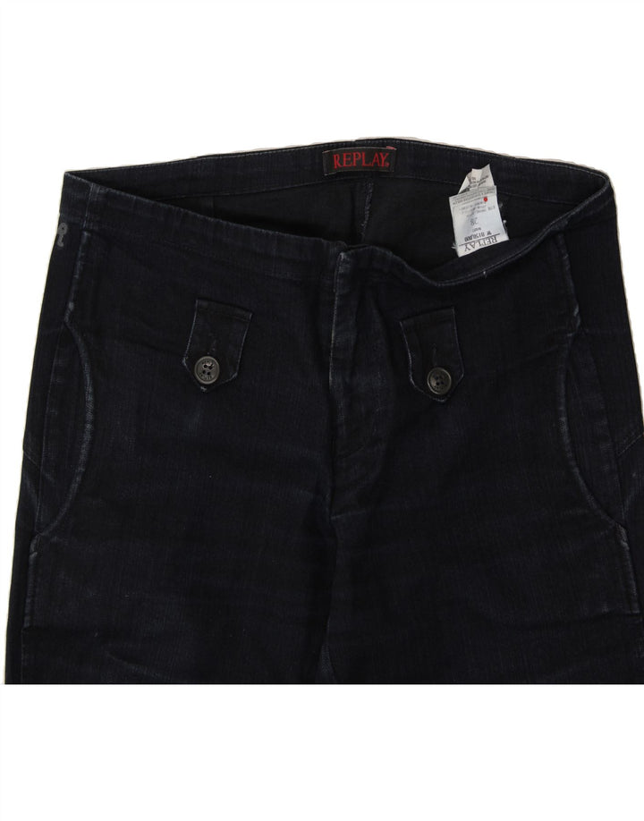 REPLAY Womens Straight Jeans W28 L32 Navy Blue Cotton Vintage Replay and Second-Hand Replay from Messina Hembry 