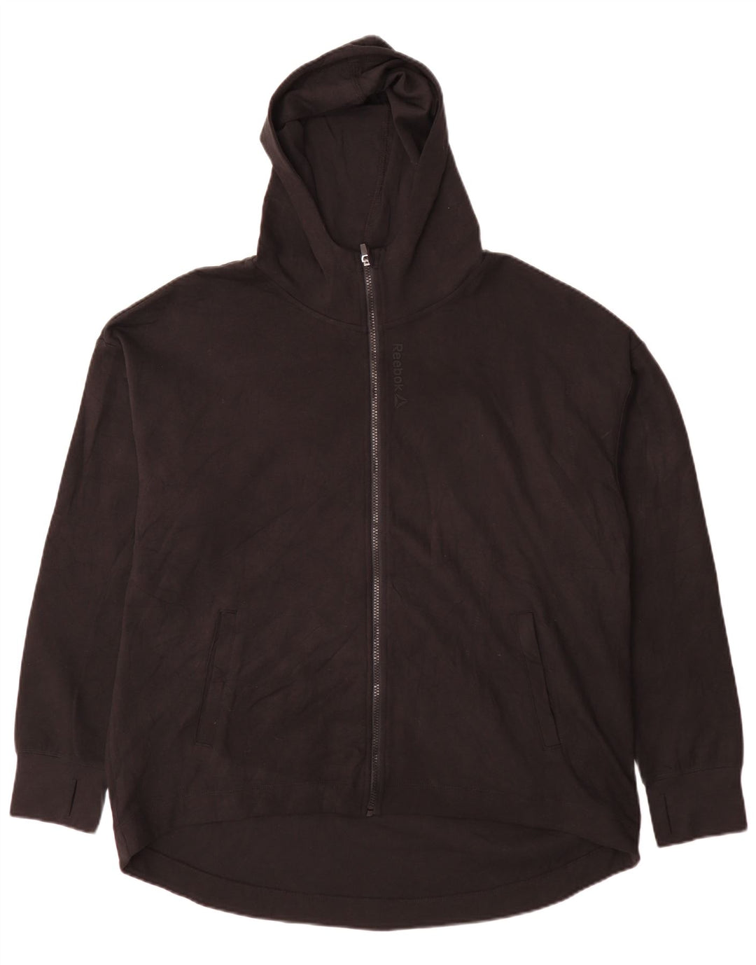 Reebok Herren Zip Hoodie Pullover 3XL Schwarz Baumwolle