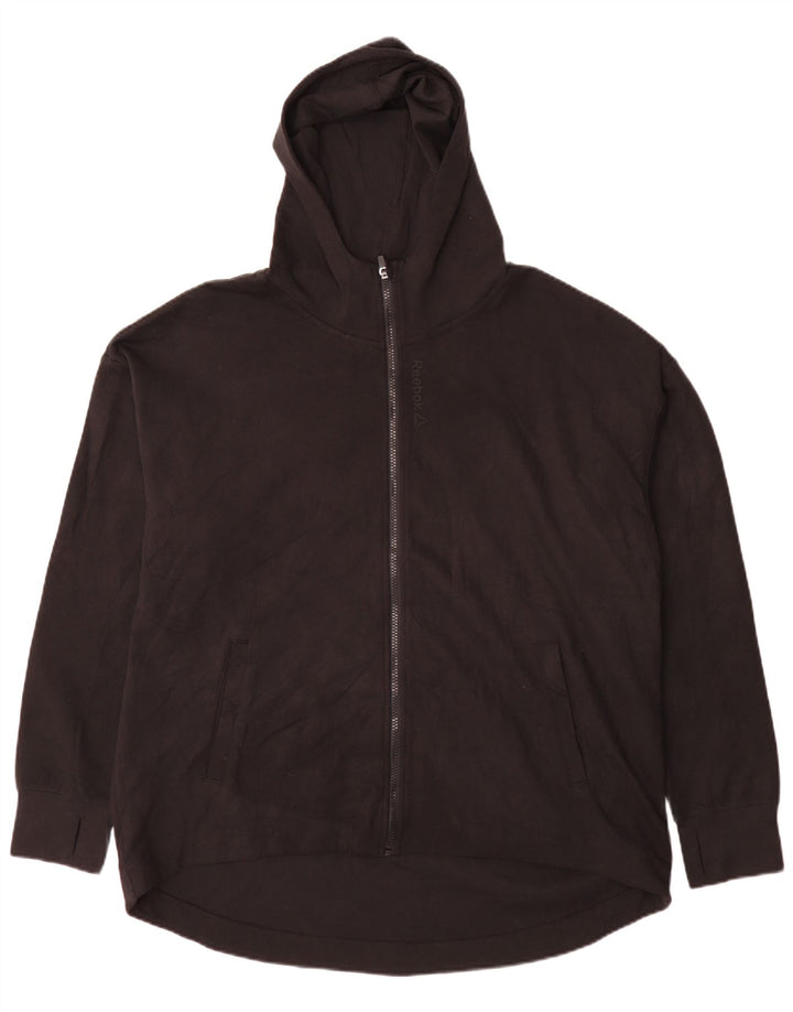 Reebok Herren Zip Hoodie Pullover 3XL Schwarz Baumwolle