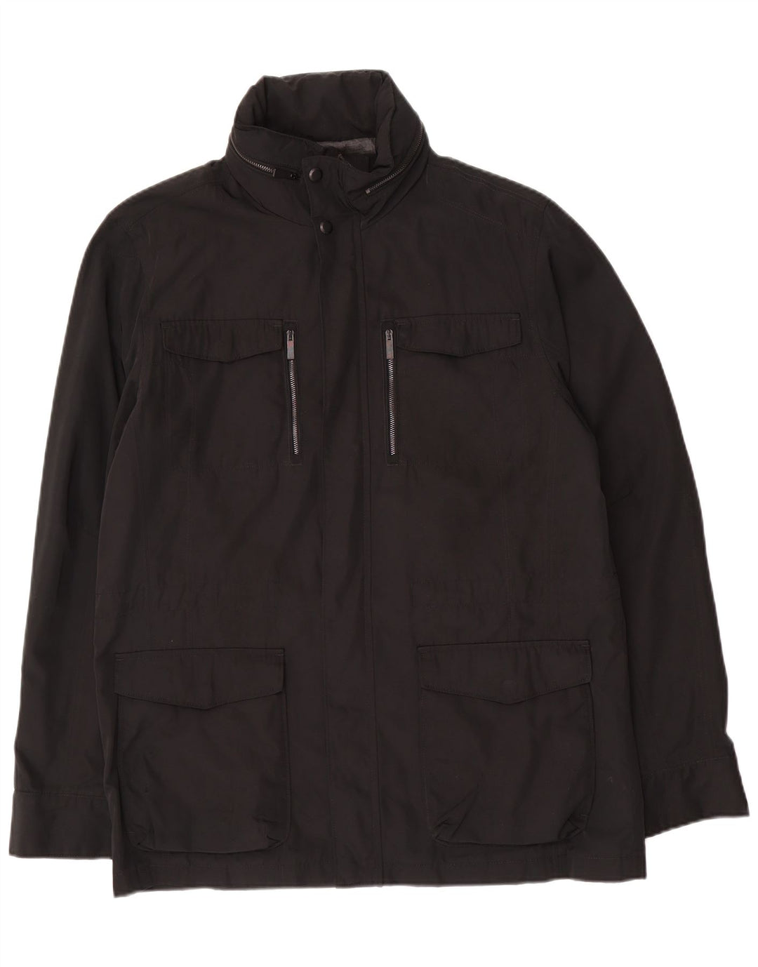 Calvin Klein Herren Utility Jacke UK 38 Medium Schwarz Polyester