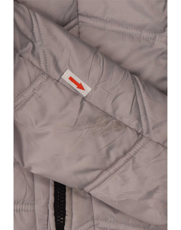 Nautica Wattierte Damenjacke mit Kapuze, UK 6, XS, Grau, Polyester