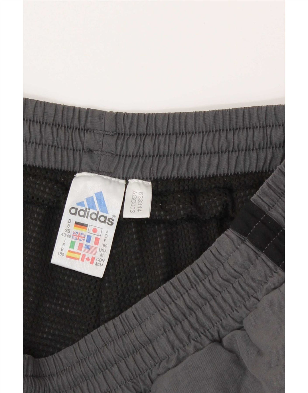 Adidas Herren-Trainingshose UK 40/42 Mittelgraues Colourblock-Polyamid