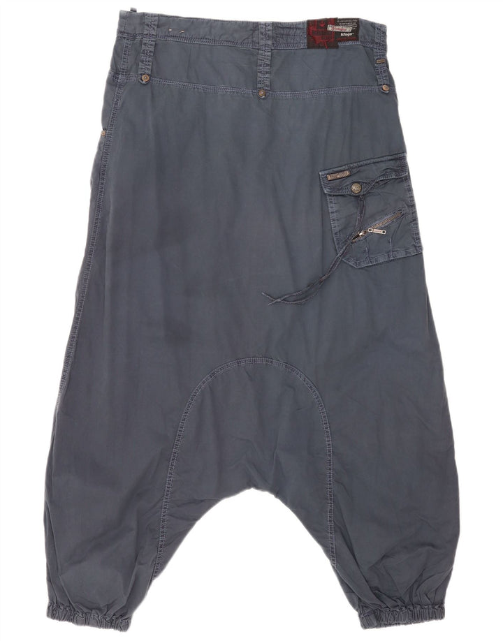 KHUJO Damen Haremshose W30 L29 Marineblaue Baumwolle