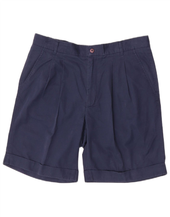 Fila Damen Chino-Shorts W34 Large Marineblaue Baumwolle