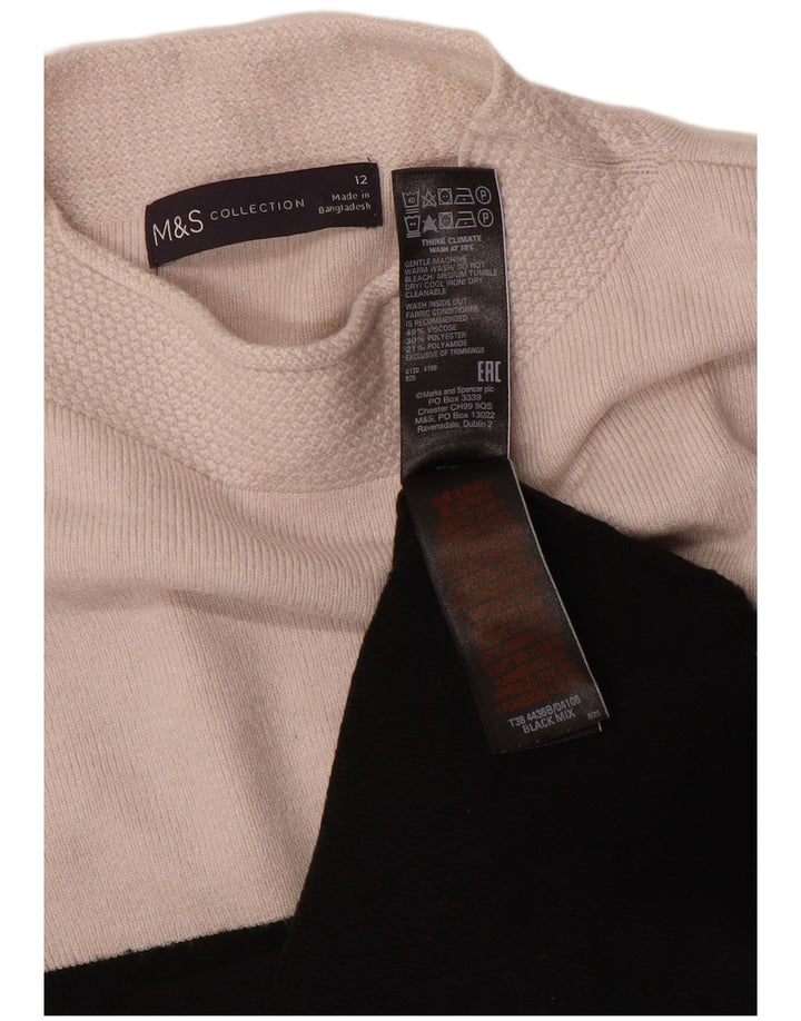 Marks & Spencer Damen-Pullover mit Rollkragen, Gr. 12, mittelschwarz