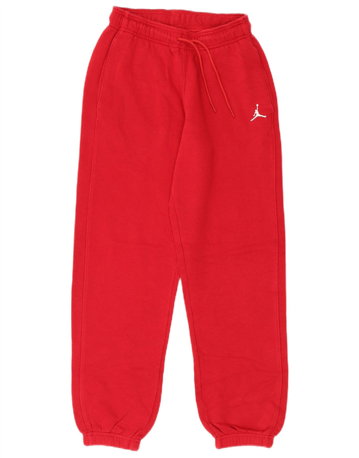 JORDAN Damen Trainingshose Jogger UK 6 XS Rote Baumwolle