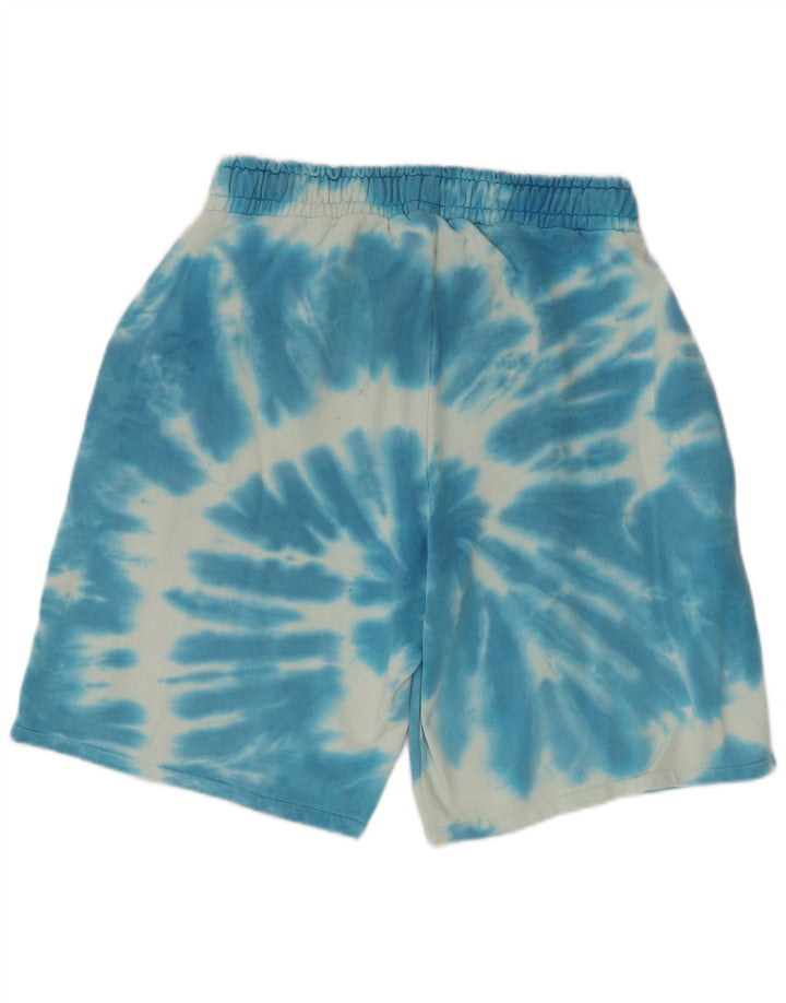 Guess Herren-Sportshorts aus mittelblauer Batik-Baumwolle