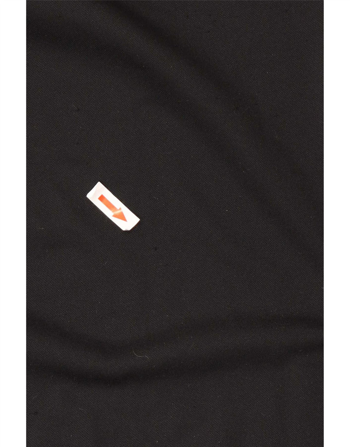 Umbro Herren-Trainingsanzug-Oberteil mit Reißverschluss am Hals, großes schwarzes Polyester