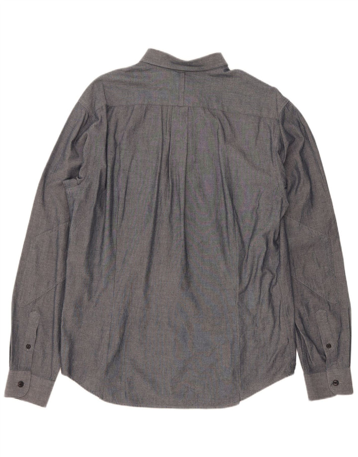 Fred Perry Herrenhemd, große graue Baumwolle