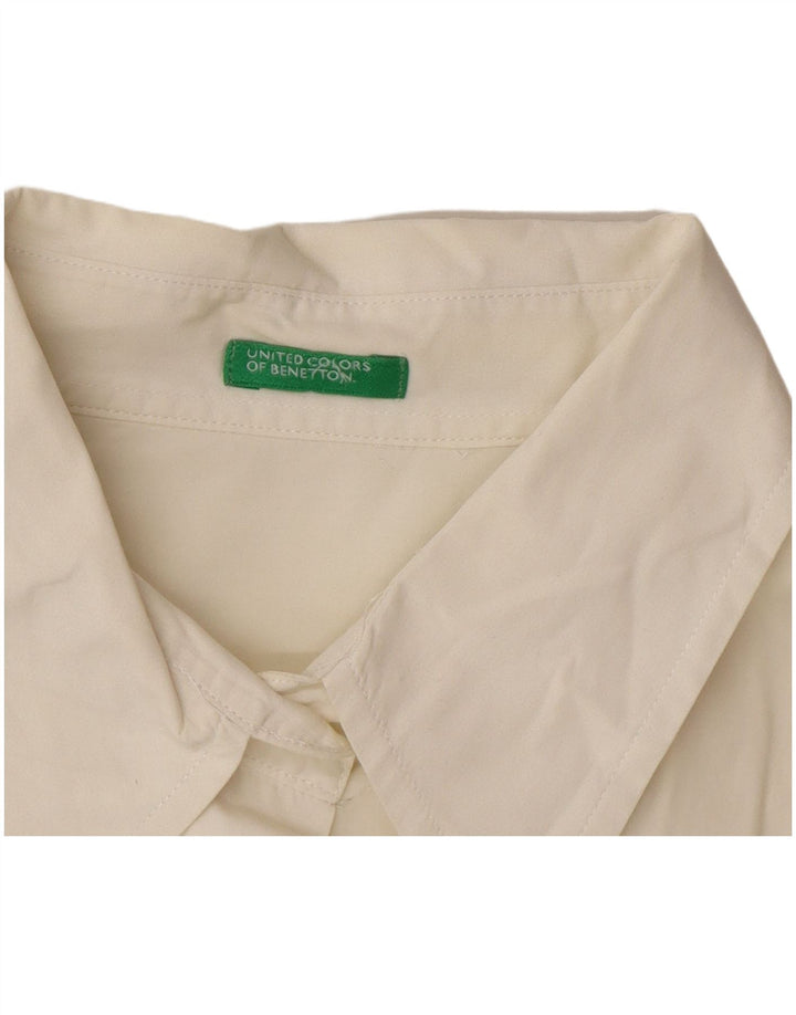 Benetton Damen-Hemd UK 16 Large Weiß