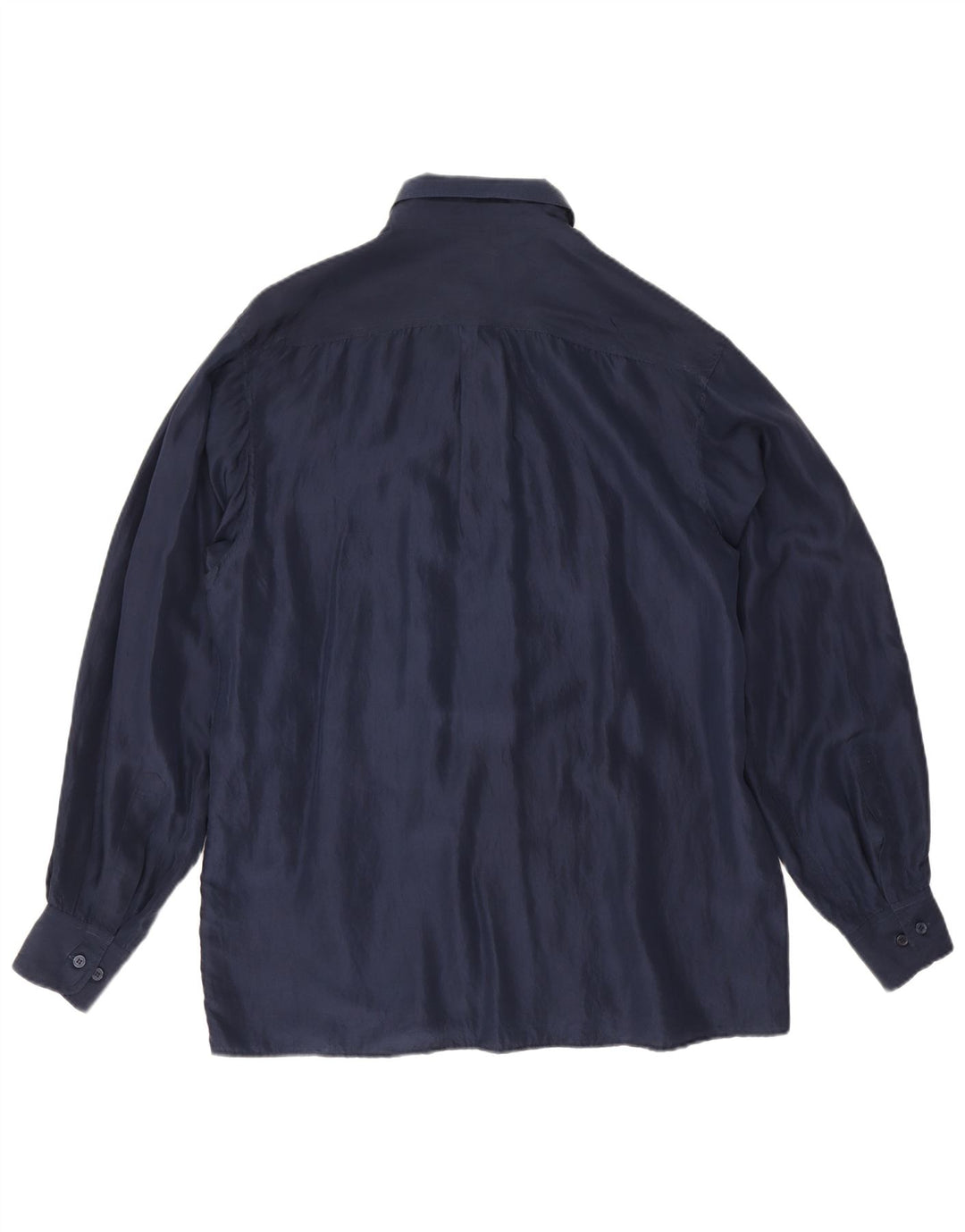 Vintage Herrenhemd Große Marineblaue Seide