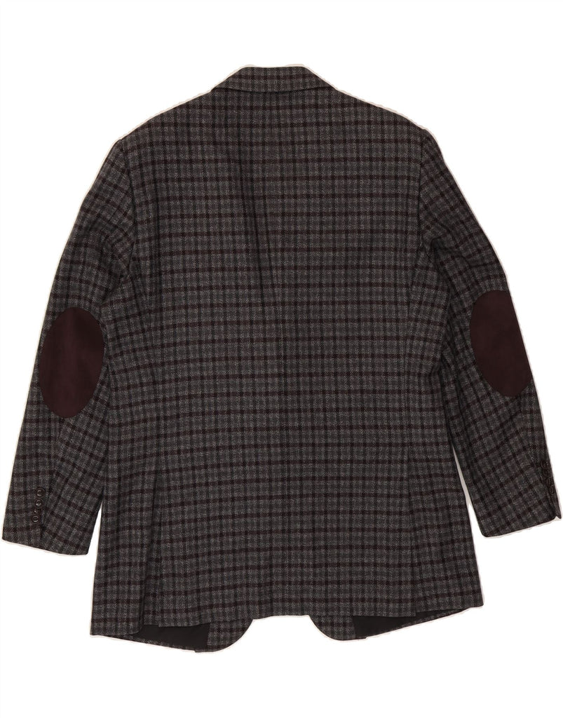 PAL ZILERI Mens 3 Button Blazer Jacket IT 54 2XL Grey Check Wool Vintage Pal Zileri and Second-Hand Pal Zileri from Messina Hembry 