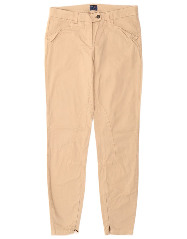 Trussardi Womens Slim Casual Trousers IT 40 Small W28 L29 Beige Cotton