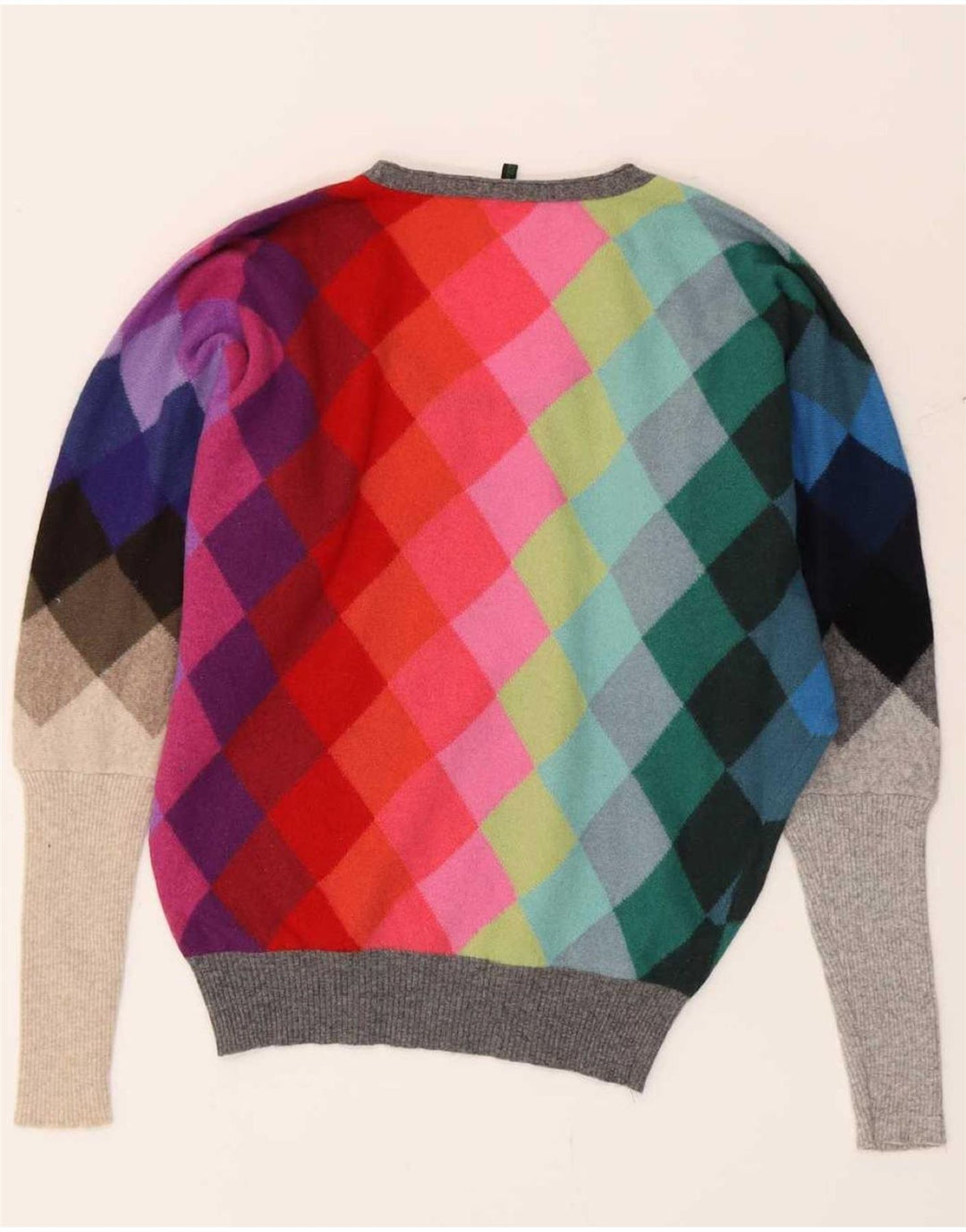 Benetton Damen-Pullover mit U-Boot-Ausschnitt, Gr. 10, Größe S, mehrfarbig