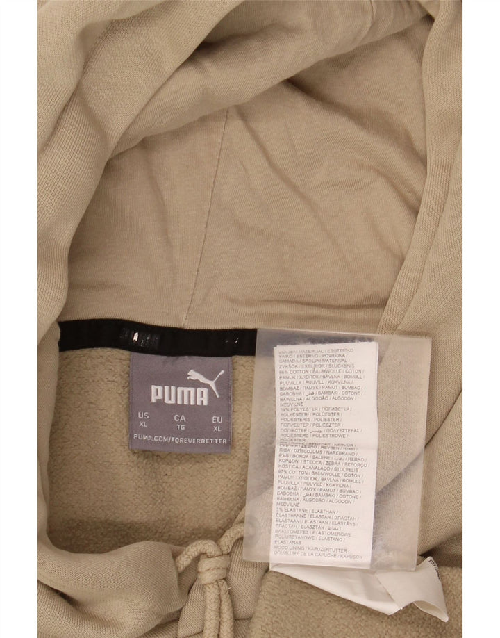PUMA Herren Graphic Hoodie Pullover XL Beige Baumwolle