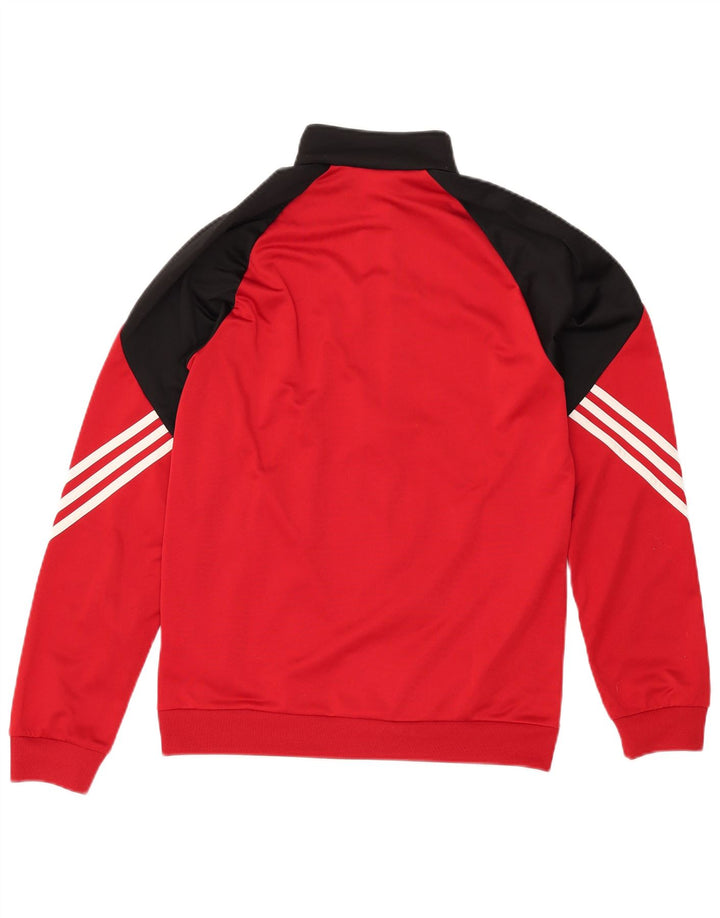 Adidas Herren-Trainingsanzug-Top-Jacke, klein, rotes Farbblock-Polyester