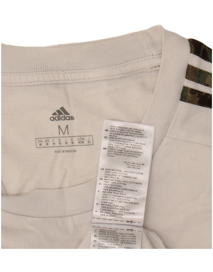 Adidas Herren T-Shirt Top Mittelweiße Baumwolle