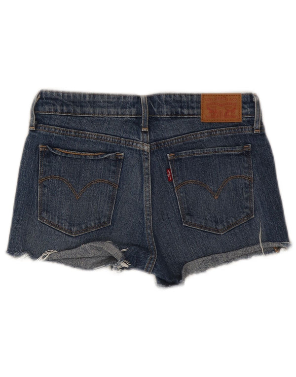 Levi's Damen 712 Slim Denim Shorts W26 Small Blaue Baumwolle