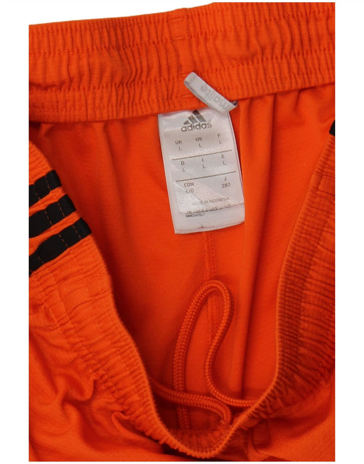 ADIDAS Herren Climalite Sport Shorts Large Orange Polyester