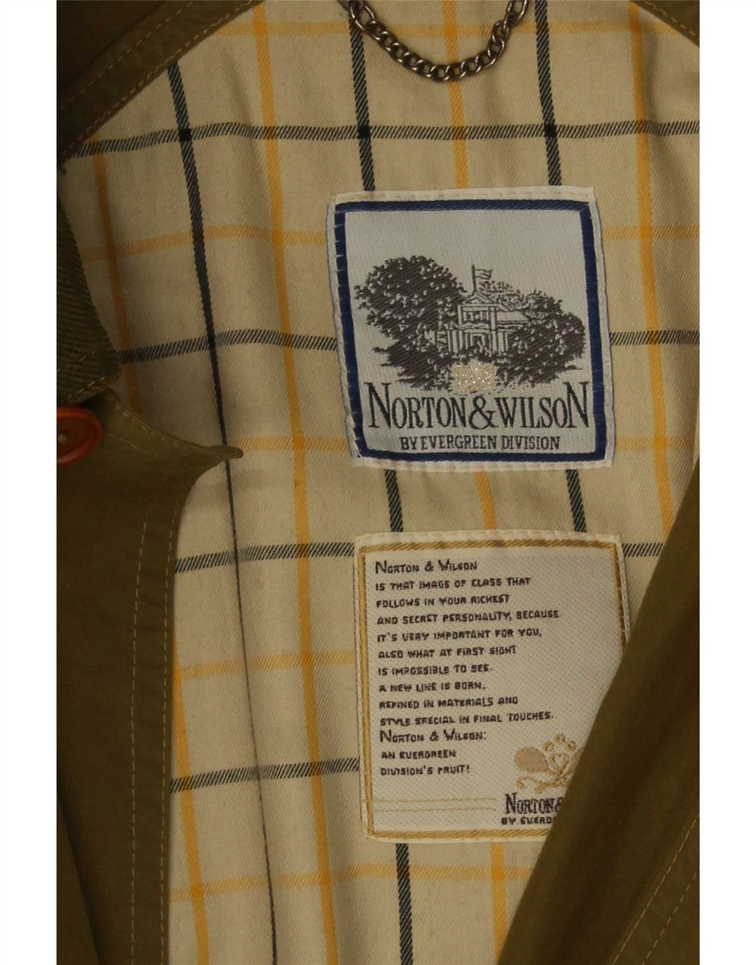 Norton & Wilson Herren Trenchcoat UK 40 Large Khaki